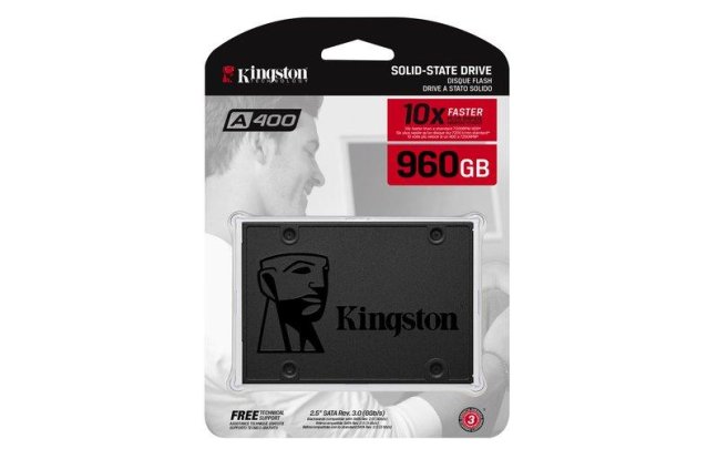 Kingston SSD 960GB A400 SATA III 2.5" TLC 7mm (čtení/zápis: 540/500MB/s; 90/50K IOPS)