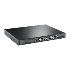 TP-LINK "JetStream™ 24-Port Gigabit and 4-Port 10GE SFP+ L2+ Managed Switch with 24-Port PoE+PORT: 24× Gigabit PoE+ Por