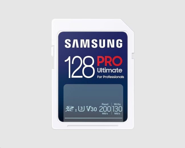 Samsung paměťová karta 128GB PRO ULTIMATE SDXC CL10 U3 V30 (č/z: až 200/130MB/s)