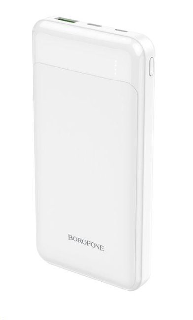 Borofone Power Bank 10000mAh BJ19 Incredible - USB 3.0 + USB-C PD 20W QC 3.0 18W, White