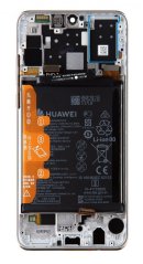 LCD Display + Dotyková Deska + Přední Kryt Huawei P30 Lite White (pro 24MP foto) (Service Pack)
