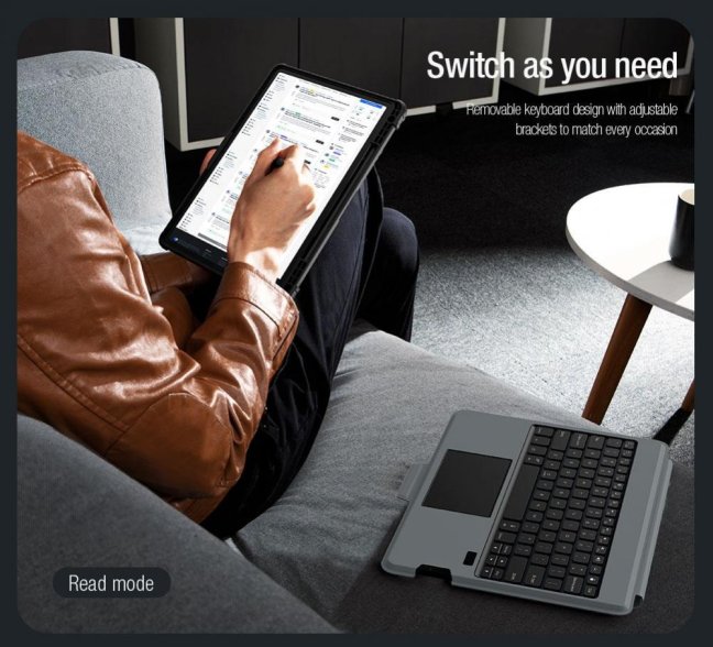Nillkin Bumper Combo Keyboard Case (Backlit Version) pro Samsung Tab S9+ Black