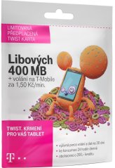 PŘEDPLACENÁ T-MOBILE TWIST SIM KARTA - 400 MB - TARIF S NÁMI