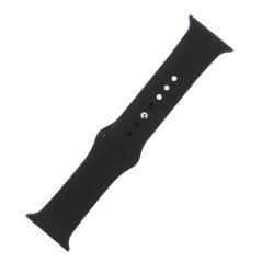 SILIKONOVÝ ŘEMÍNEK M/L PRO APPLE WATCH 42/44/45 MM ČERNÝ