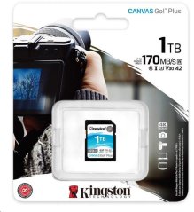 Kingston paměťová karta 1TB SDXC Canvas Go Plus 170R C10 UHS-I U3 V30