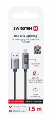 SWISSTEN LCD KABEL USB-A / LIGHTNING 1,5 M