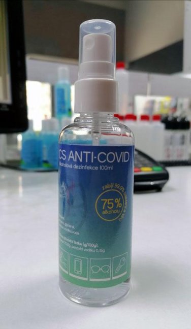 CS ANTI-COVID - Alkoholová dezinfekce 100ml (75% alkoholu) po expiraci