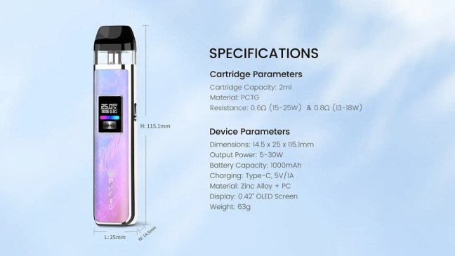 Dovpo Ayce Pro - Pod kit - 1000 mAh - Nacre Blue