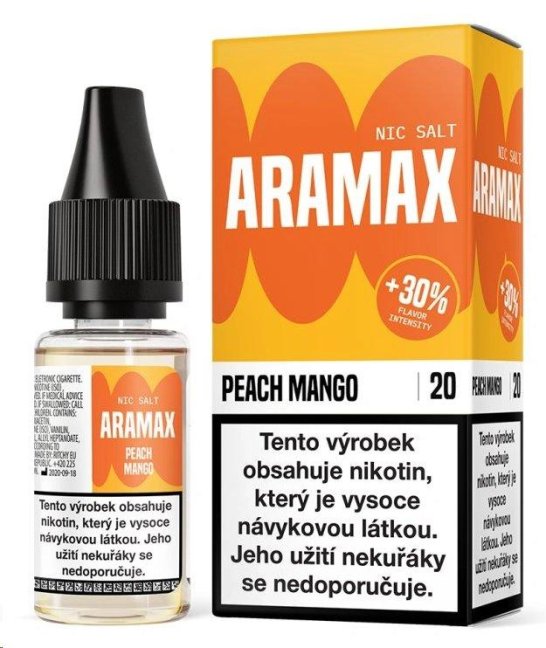 Aramax - Salt e-liquid - Peach Mango - 10ml - 20mg Aramax - Salt e-liquid - Peach Mango - 10ml - 20mg