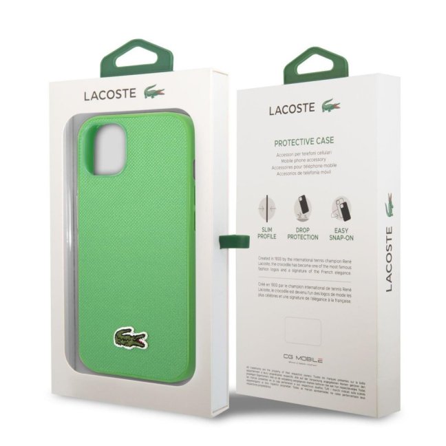 Lacoste Iconic Petit Pique Logo Zadní Kryt pro iPhone 14 Plus Green
