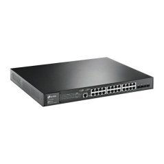 TP-LINK switch 28-Port L2+ Managed, 24x PoE+ 802.3at/af, 4× Gbit SFP slots, 384W