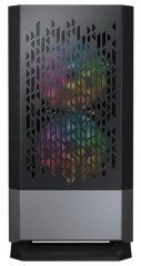 COUGAR PC skříň MG140 Air RGB Black Mini Tower Air Vents Front Panel 3 x ARGB Fans 4mm TG Left Panel