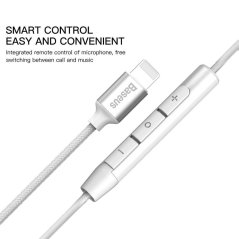 iPEAX DRÁTOVÁ SLUCHÁTKA LIGHTNING ČERNÁ