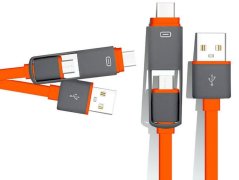 USB datový nabíjecí kabel 2 v 1 - Type-C na Micro USB / USB-C Adapter