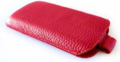 Pouzdro koženka -  red pro Samsung S5230 (redpoint) 80x45mm