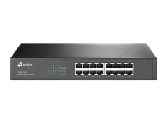 TP-LINK TL-SG1016D 16-Port Gigabit Switch, 16 Gigabit RJ45 Ports, 1U 13-inch Rack-mountable Steel Case