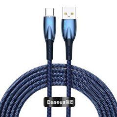BASEUS GLIMMER CABLE – USB NA TYP C – 100W 2 METRY, BLUE