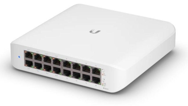 Ubiquiti Switch L2 UniFi USW-Lite-16-POE, 16-Port Gigabit, 8x PoE-out, PoE budget 45W