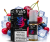 Liquid Frutie BAR Juice - Modrá třešeň a brusinka (Blue Cherry Cranberry) 10ml - 10mg