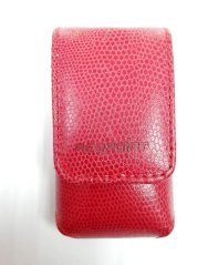 Pouzdro Redpoint kožené svislé - červené 45x85 mm