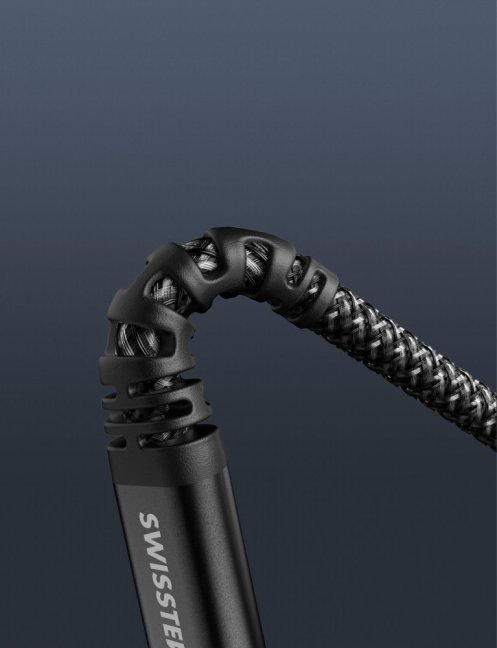 DATOVÝ KABEL SWISSTEN KEVLAR USB-C / LIGHTNING 1,5 M ANTRACIT
