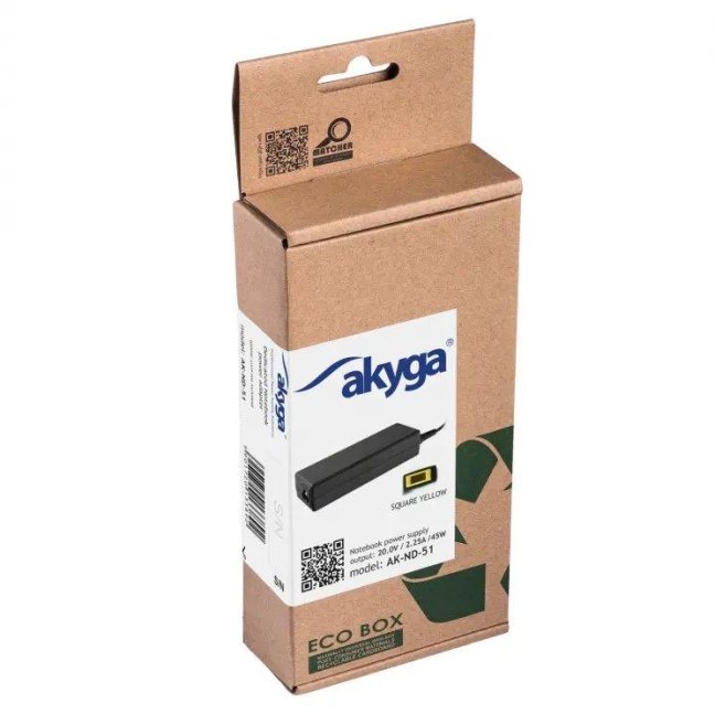 Akyga Nabíjecka na notebook 20V/2.25A 45W Slim Tip pro Lenovo