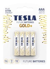 Tesla alkaline Gold+ baterie AAA LR03, 4pcs/pack