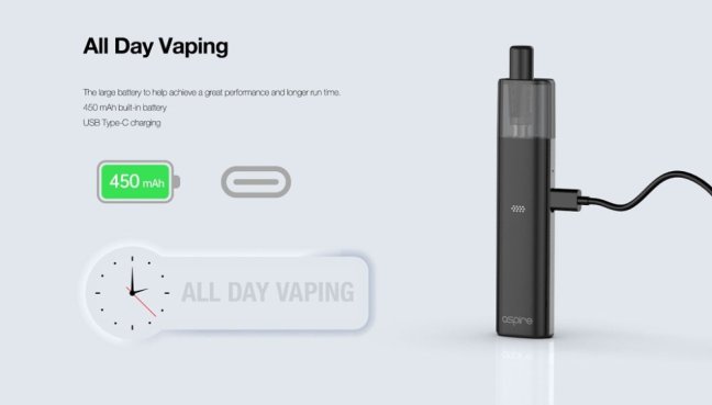 Aspire Vilter - Pod Kit - 450mAh (Champagne)