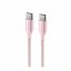 DATOVÝ KABEL SWISSTEN TEXTILE II USB-C / USB-C 1,5 M RŮŽOVÝ