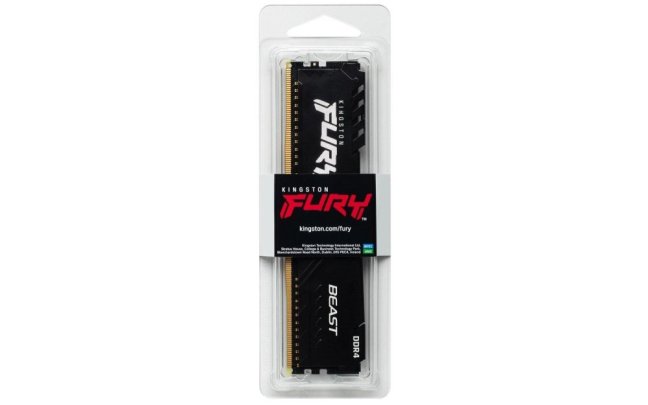 Kingston FURY Beast DDR4 32GB (Kit 2x16GB) 2666MHz 1Gx8 DIMM CL16 černá