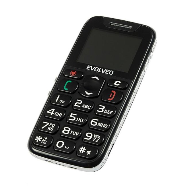 EVOLVEO EasyPhone ID, mobilní telefon pro seniory, černá
