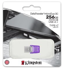 Kingston flash disk 256GB DT MicroDuo 3C USB A + USB-C