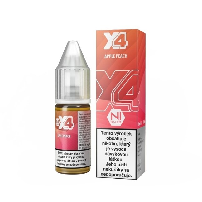 X4 Bar Juice Salt - E-liquid - Apple Peach (Jablko s broskví) - 20mg