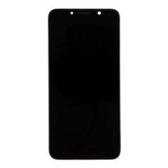 Motorola E6 Play LCD Display + Dotyková Deska + Přední Kryt Black (Service Pack)