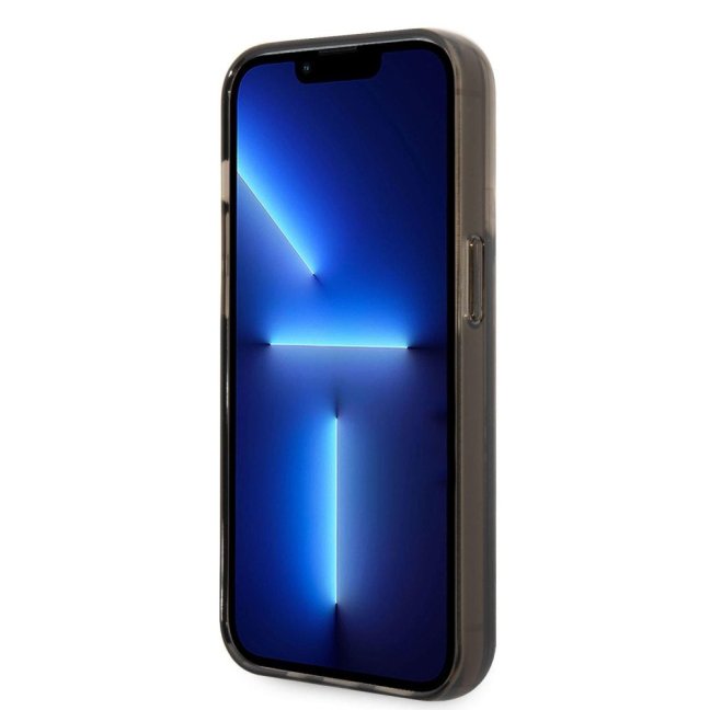 Karl Lagerfeld Translucent Liquid Glitter Zadní Kryt pro iPhone 14 Pro Black