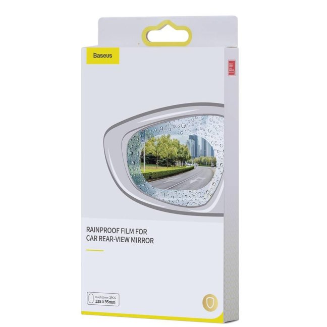 Baseus Car Tool Rear-View Mirror film 0.15mm (Oval 2 pcs/pack 135*95mm) Transparent