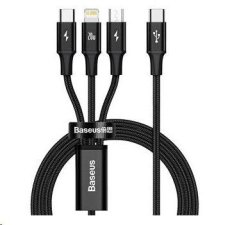 Baseus Rapid Series 3v1 Fast Charging Datový Kabel USB-C - USB-C/Lightning/MicroUSB 20W 1.5m Black
