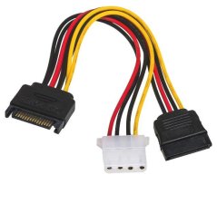 Akyga adapter SATA/SATA/MOLEX/15cm