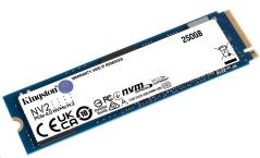 Kingston SSD 250GB NV2 NVMe™ PCIe M.2 2280 (ctení/zápis: 3000/1300MB/s;)