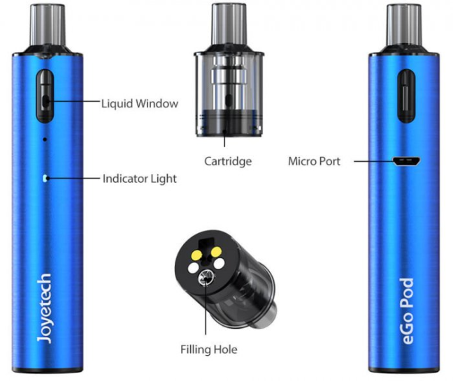 Joyetech eGo Pod elektronická cigareta 1000mAh Black 1ks