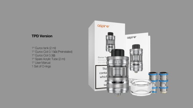 Aspire Guroo - Clearomizer - 5ml (Gunmetal)