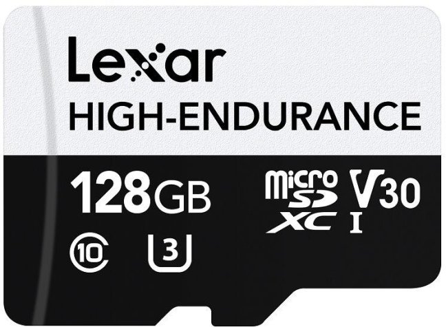 Lexar paměťová karta 128GB High-Endurance microSDHC/microSDXC™ UHS-I card, (čtení/zápis:100/45MB/s) C10 A1 V30 U3