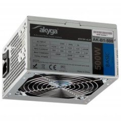 Akyga ATX Zdroj 500W Basic ventiláror 120mm P4 3xSATA PCI-E