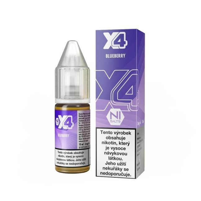 X4 Bar Juice Salt - E-liquid - Blueberry (Borůvka) - 20mg