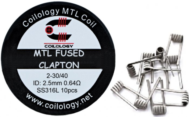 Coilology MTL Fused Clapton předmotané spirálky SS316 0,64ohm 10ks