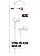 SLUCHÁTKA SWISSTEN EARBUDS RAINBOW YS-D2 BÍLÉ