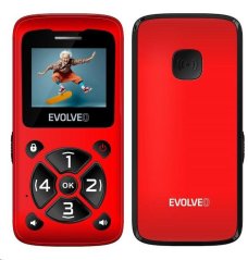 EVOLVEO EasyPhone ID, mobilní telefon pro seniory, červená