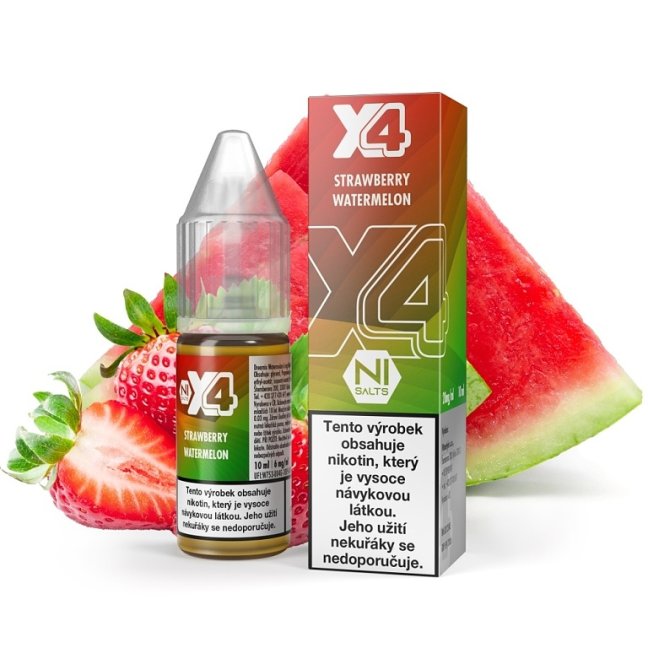 X4 Bar Juice Salt - E-liquid - Strawberry Watermelon (Jahoda a meloun) - 20mg