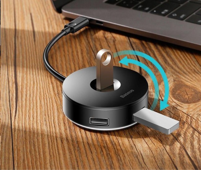 Baseus adaptér HUB Macbook USB 3.0 na 1x USB 3.0 + 3x USB 2.0 + microUSB