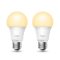 TP-LINK "Dimmable Smart Light Bulb, 2-PackSPEC: E27, 200–240 V, Brightness 806 lm, Max Operation Power 8.7 W, Color Tem